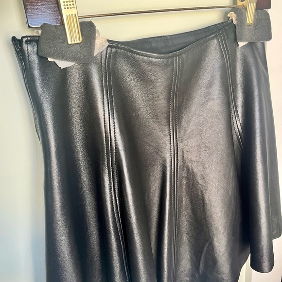 Polo by Ralph Lauren Lambskin Flared Mini Skirt - Picture 4 of 7